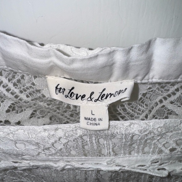 NWOT - For Love And Lemons Ivory Lace Mini Dress - Picture 6 of 9